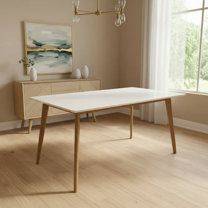 Handy Living White Expandable Dining Table