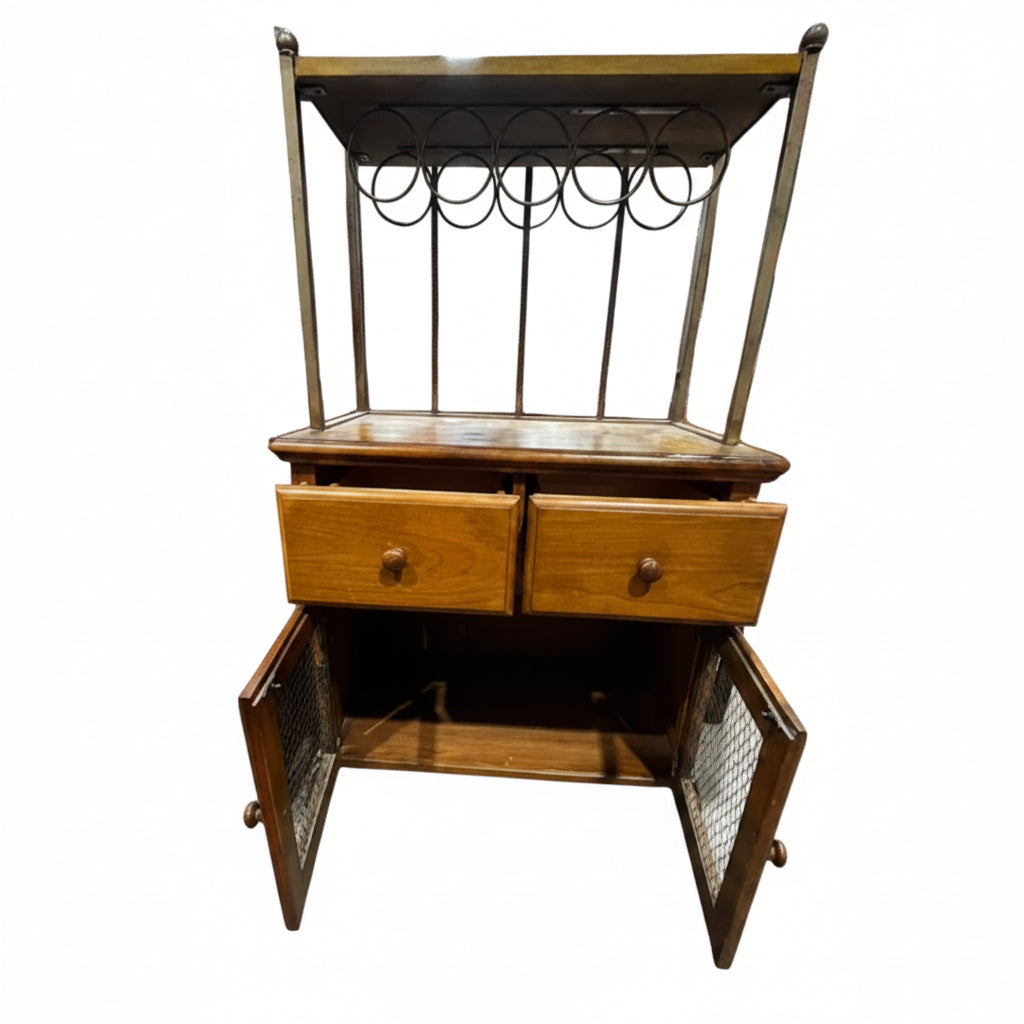 Brown China Bar Cabinet