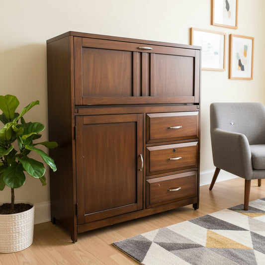 Mahogany Wood Secretary Desk