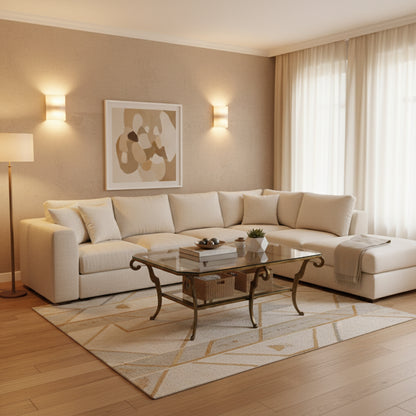 ETHAN ALLEN Two-Tiered Glass Coffee Table