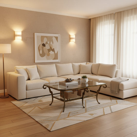 ETHAN ALLEN Two-Tiered Glass Coffee Table