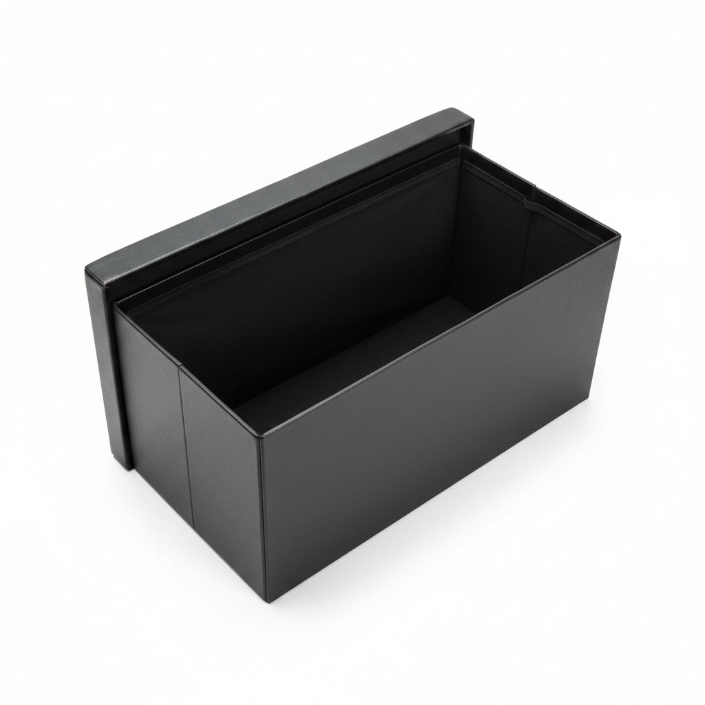 Faux Leather Ottoman