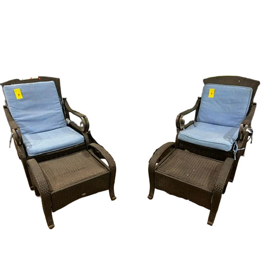 Hampton Bay Kampar 4-piece Woven Deep Seating Patio Furniture Set