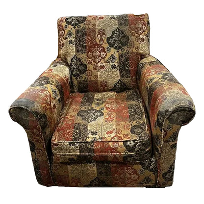 Stationary Fabric Accent Chair w/ Ottoman