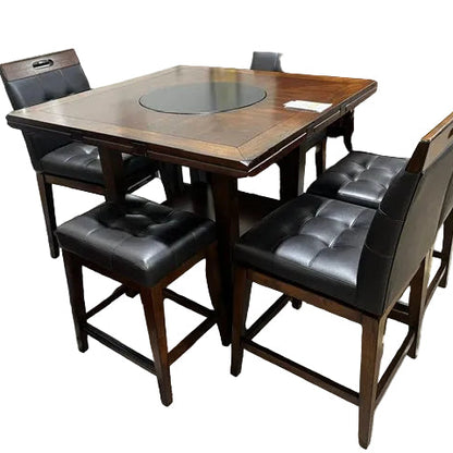 Convertible Dining Set W Lazy Susan