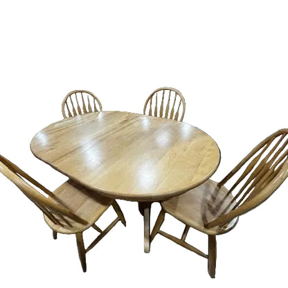 Solid Wood Kitchen Table w/ 4 Chairs