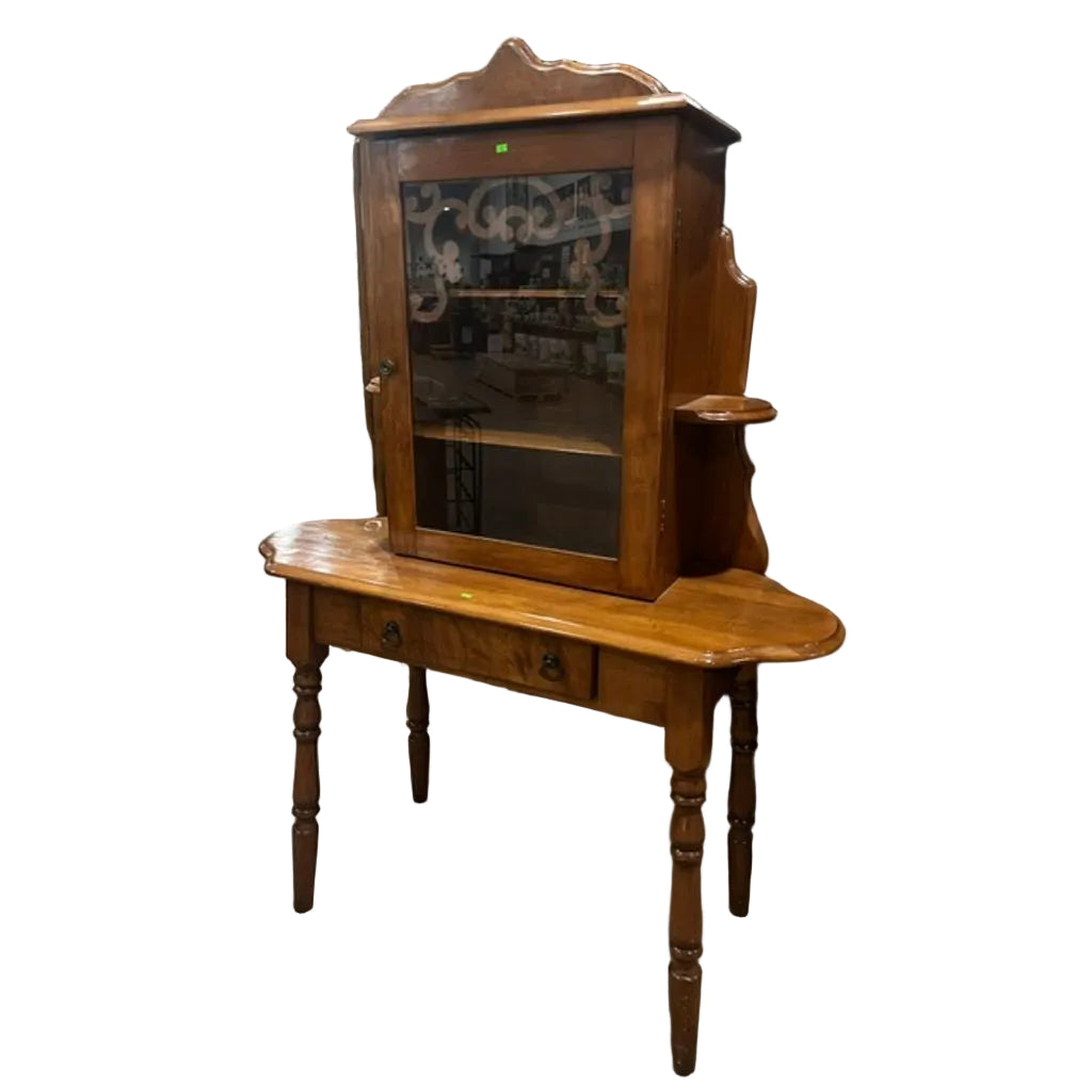Vintage Oak Cabinet Desk