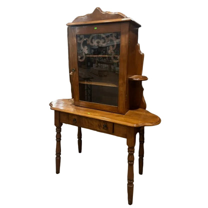 Vintage Oak Cabinet Desk