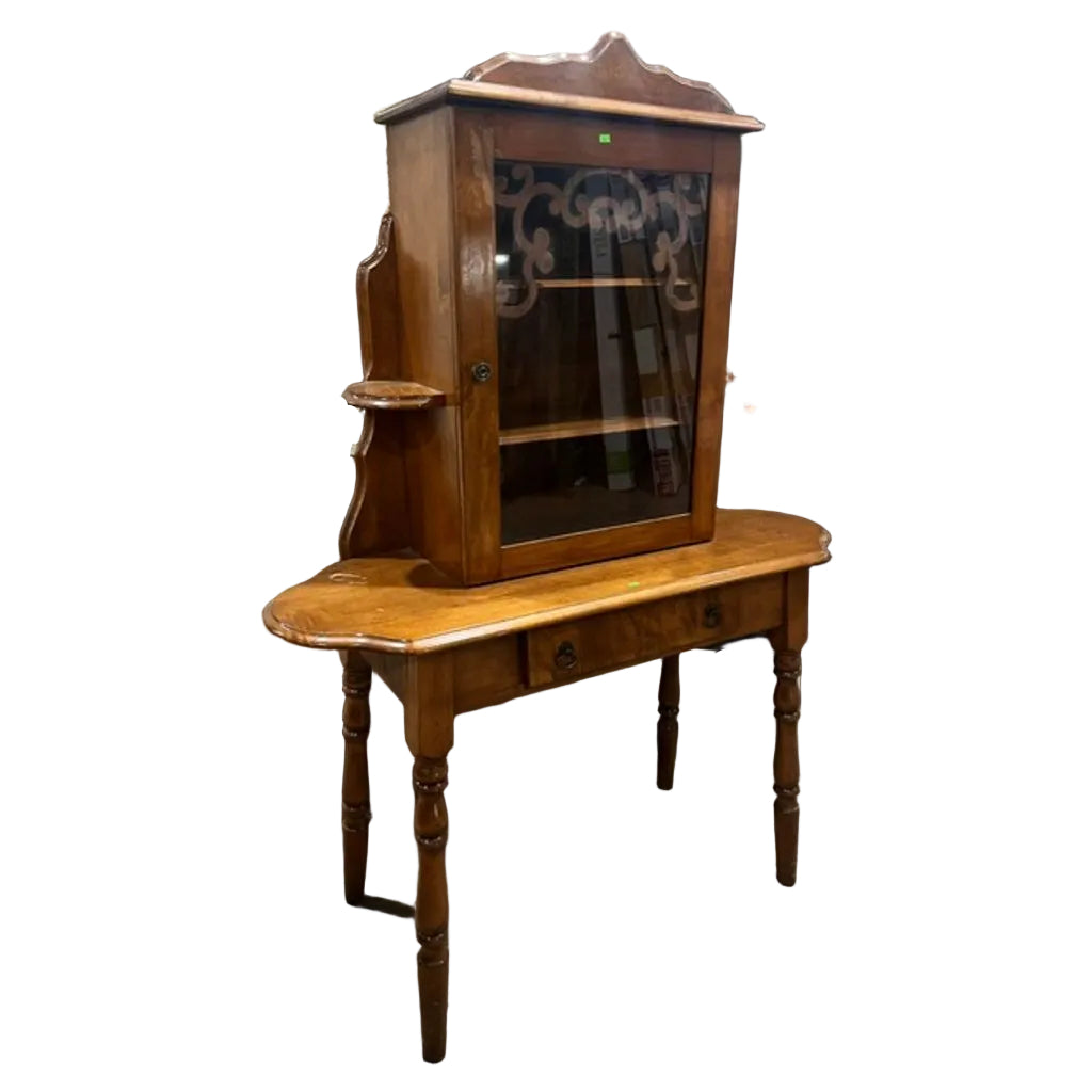 Vintage Oak Cabinet Desk