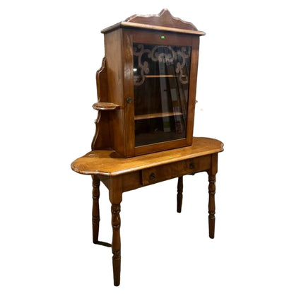 Vintage Oak Cabinet Desk