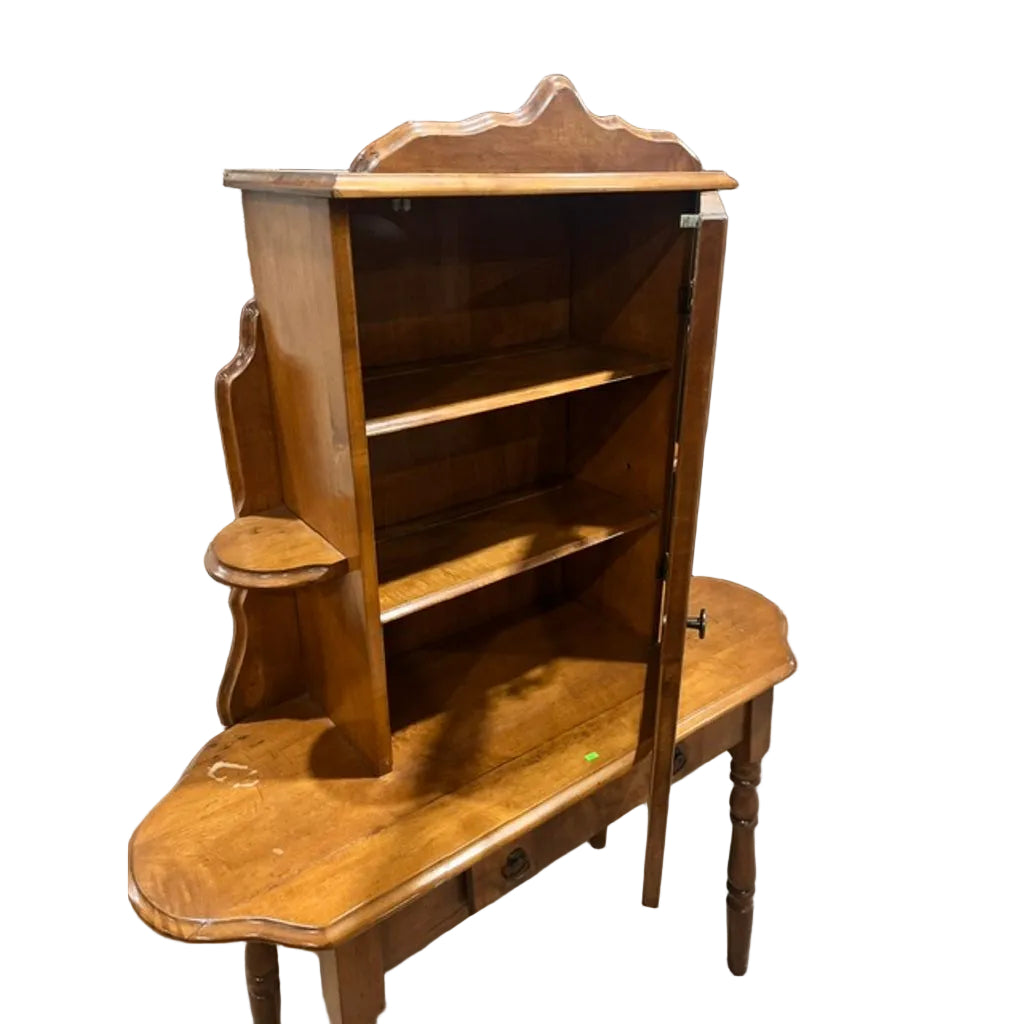 Vintage Oak Cabinet Desk