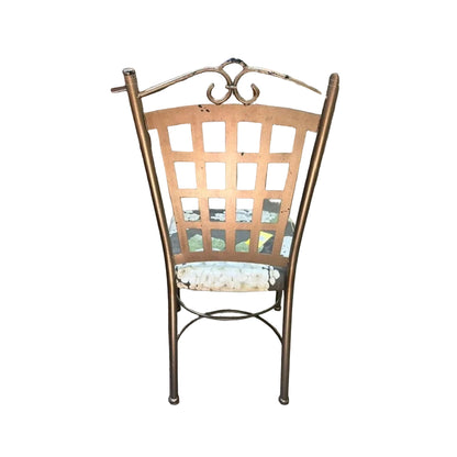 Dining Set with Four Iron Chairs