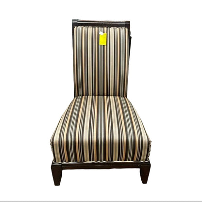 Schnadig Mahogany Striped Chair