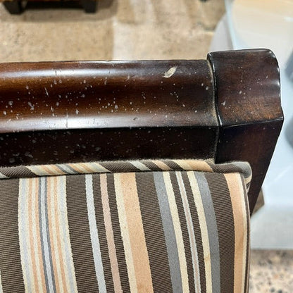 Schnadig Mahogany Striped Chair