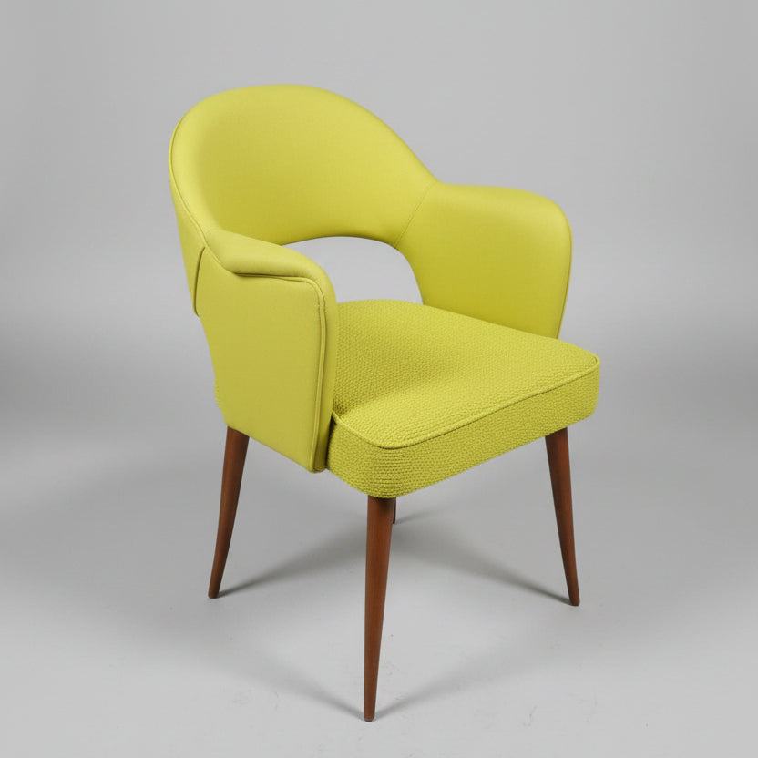 Mid-Century Modern Barrel Accent Chair