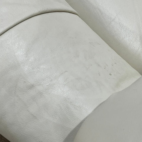 Leather Pillow Arm Chair and Ottoman