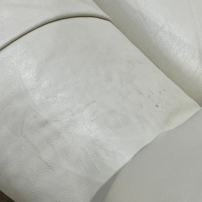 Leather Pillow Arm Chair and Ottoman