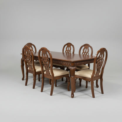 Traditional Dark Wood Dining Room Set