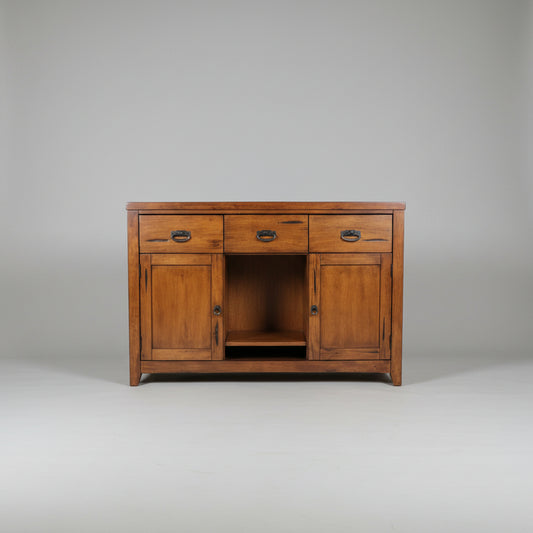 Rustic Medium-Brown Wooden Sideboard
