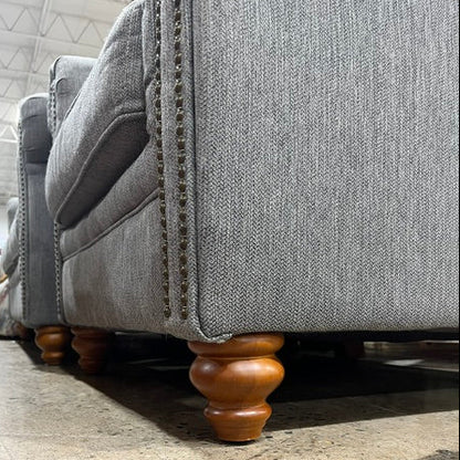 Ashley Grey Chevron Pattern Loveseat