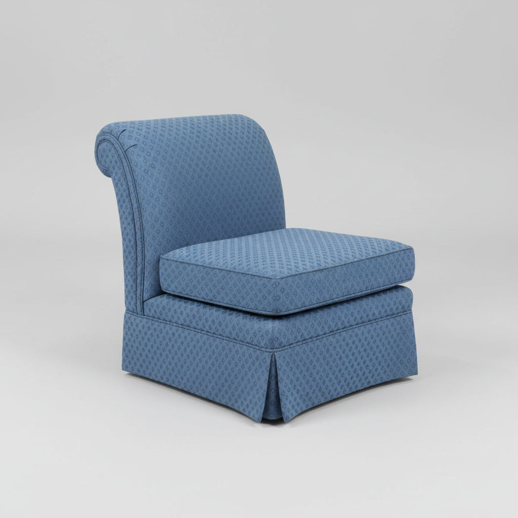 Traditional Rolled Back Slipper Chair
