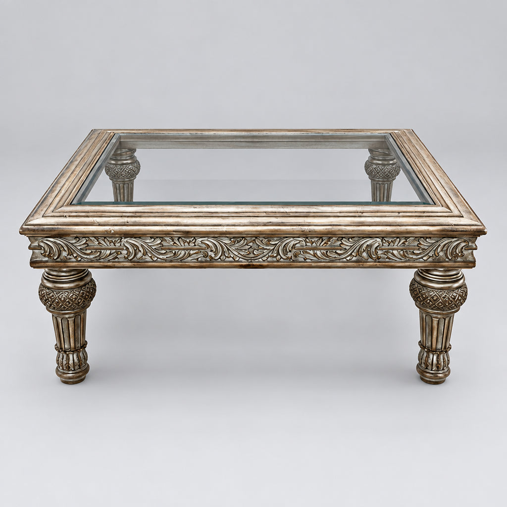 Carved Wood Coffee Table