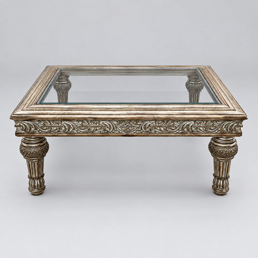 Carved Wood Coffee Table
