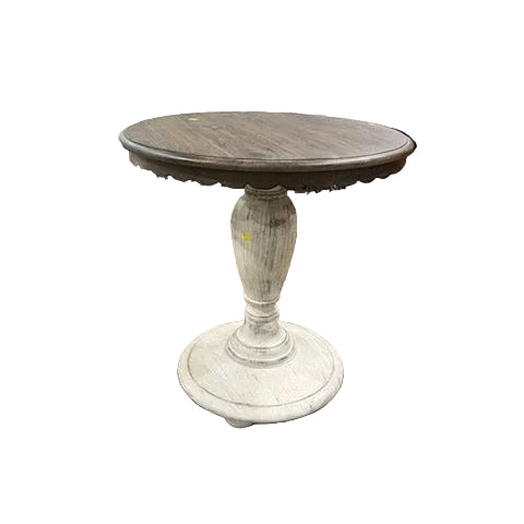(New) Kincaid Weatherford Cornsilk & Brown Accent Table