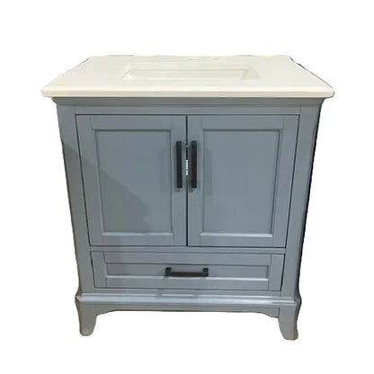 Rawsonville Single Sink Freestanding Steel Blue Bath Vanity