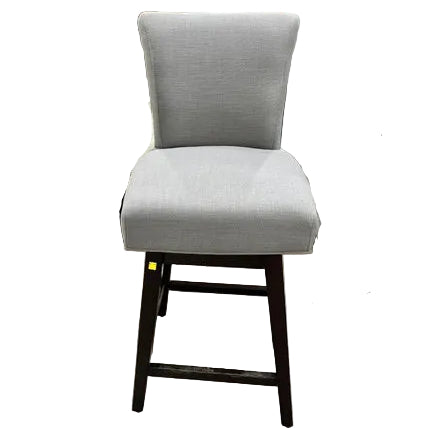 (New) Upholstered Swivel Wood Bar Stool