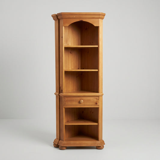 Broyhill Pine Corner Bookcases/Hutch