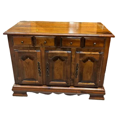 Vintage Early American-Style Solid Wood Sideboard