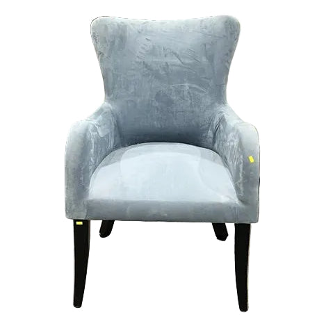 Silver Orchid Flohr Velvet Arm Chair