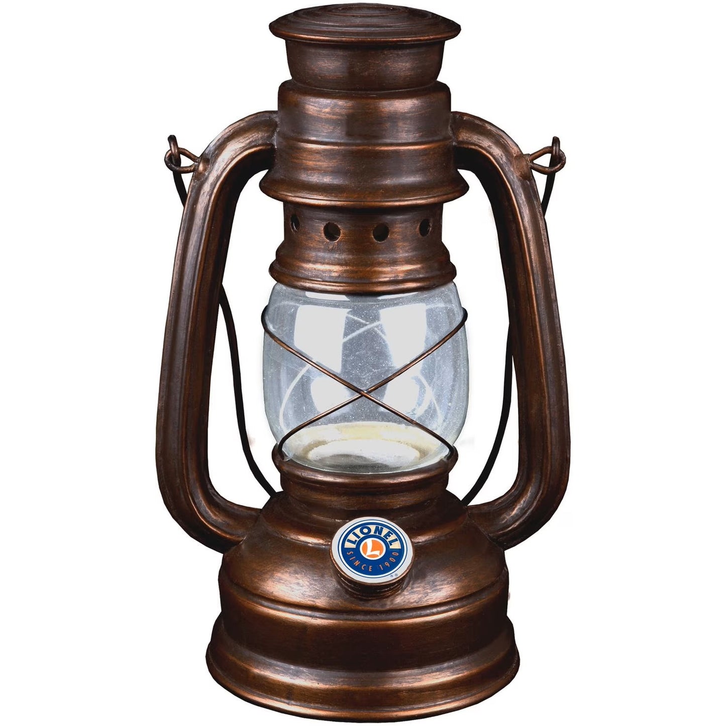 Lionel Model Train Conductor Lantern Coin Bank with Glass Casing