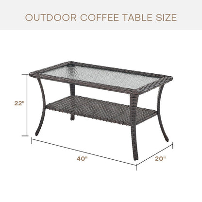 Patio Coffee Table Rattan Side Table