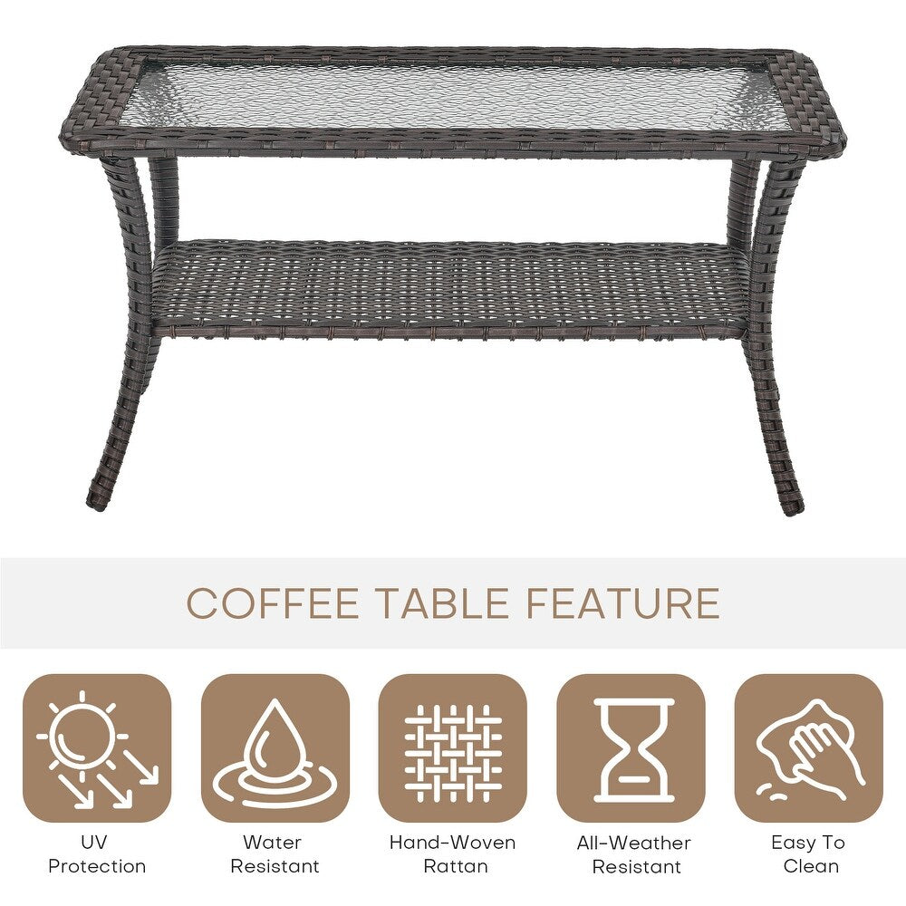 Patio Coffee Table Rattan Side Table