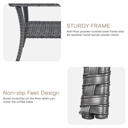 Patio Coffee Table Rattan Side Table