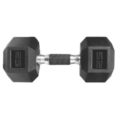 25lbs. Rubber Encased Hex Dumbbell
