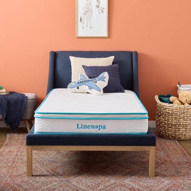 (New) Linenspa 8 Inch Hybrid Mattress - Twin - Bed in a Box