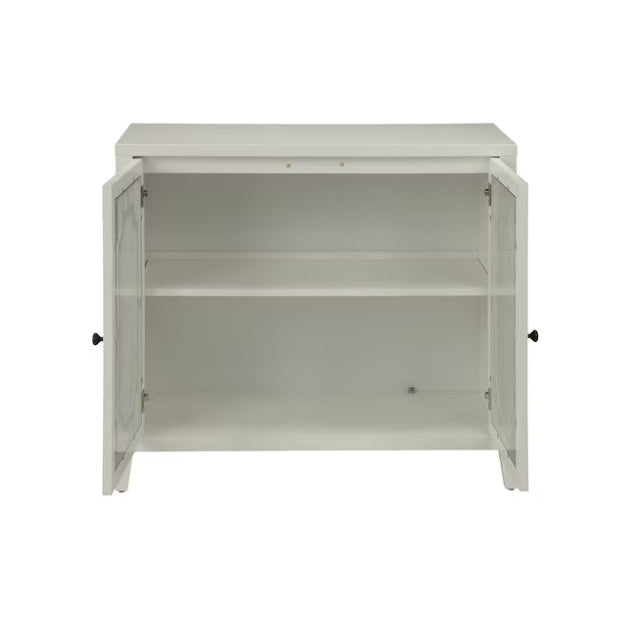 (New) LOVMOR Ceara White Finish Console Cabinet