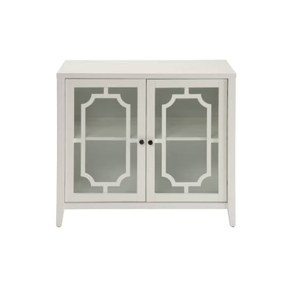 (New) LOVMOR Ceara White Finish Console Cabinet