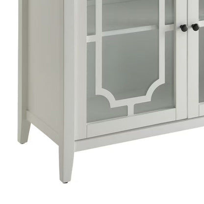 (New) LOVMOR Ceara White Finish Console Cabinet