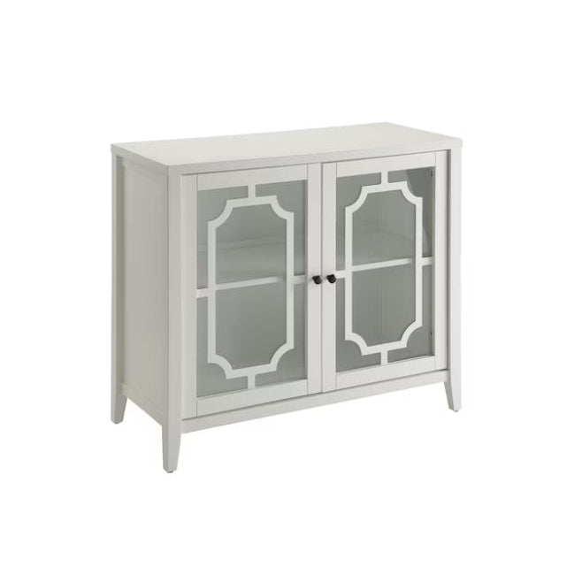 (New) LOVMOR Ceara White Finish Console Cabinet