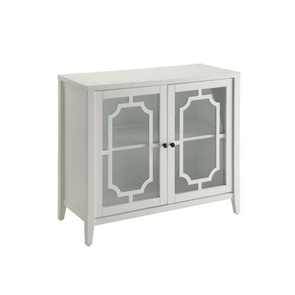 (New) LOVMOR Ceara White Finish Console Cabinet
