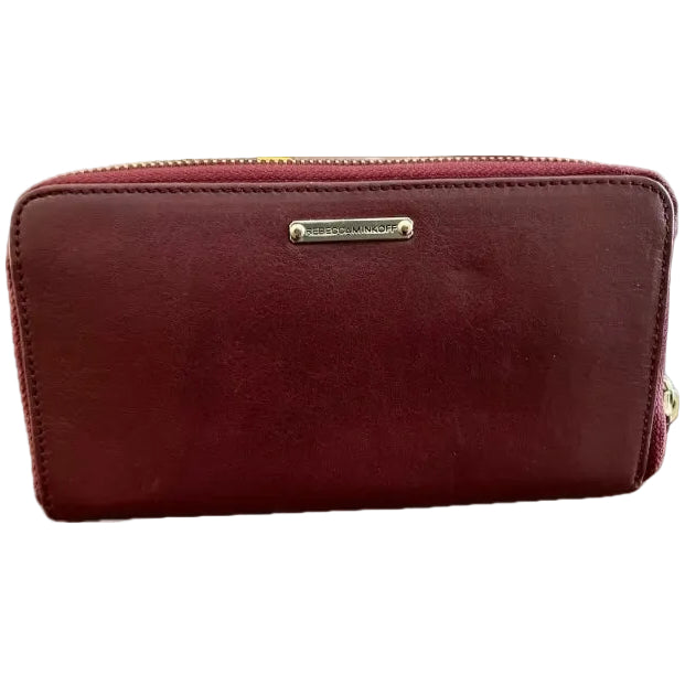 Rebecca Minkoff 3 Zip Red Leather Continental Wallet