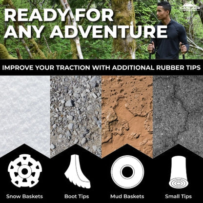 (New) Aluminum Quick Lock Trekking Poles