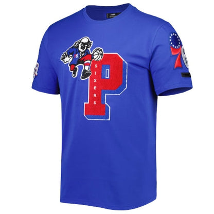 (New) Men's Pro Standard Royal Philadelphia 76ers Mash Up Capsule T-Shirt