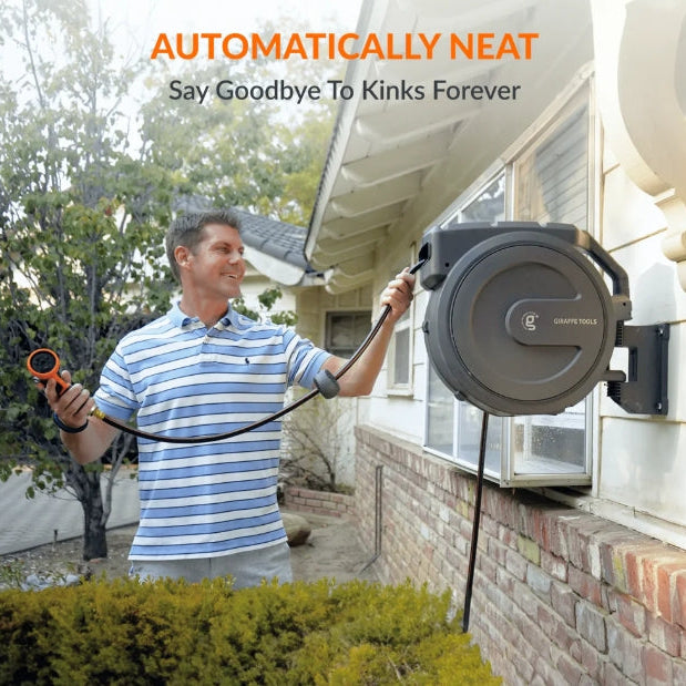 (New) Retractable Garden Hose Reel 62ft-155ft