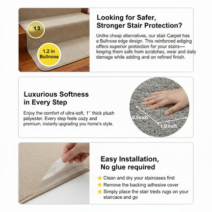 (New) Bullnose Carpet Stair Treads