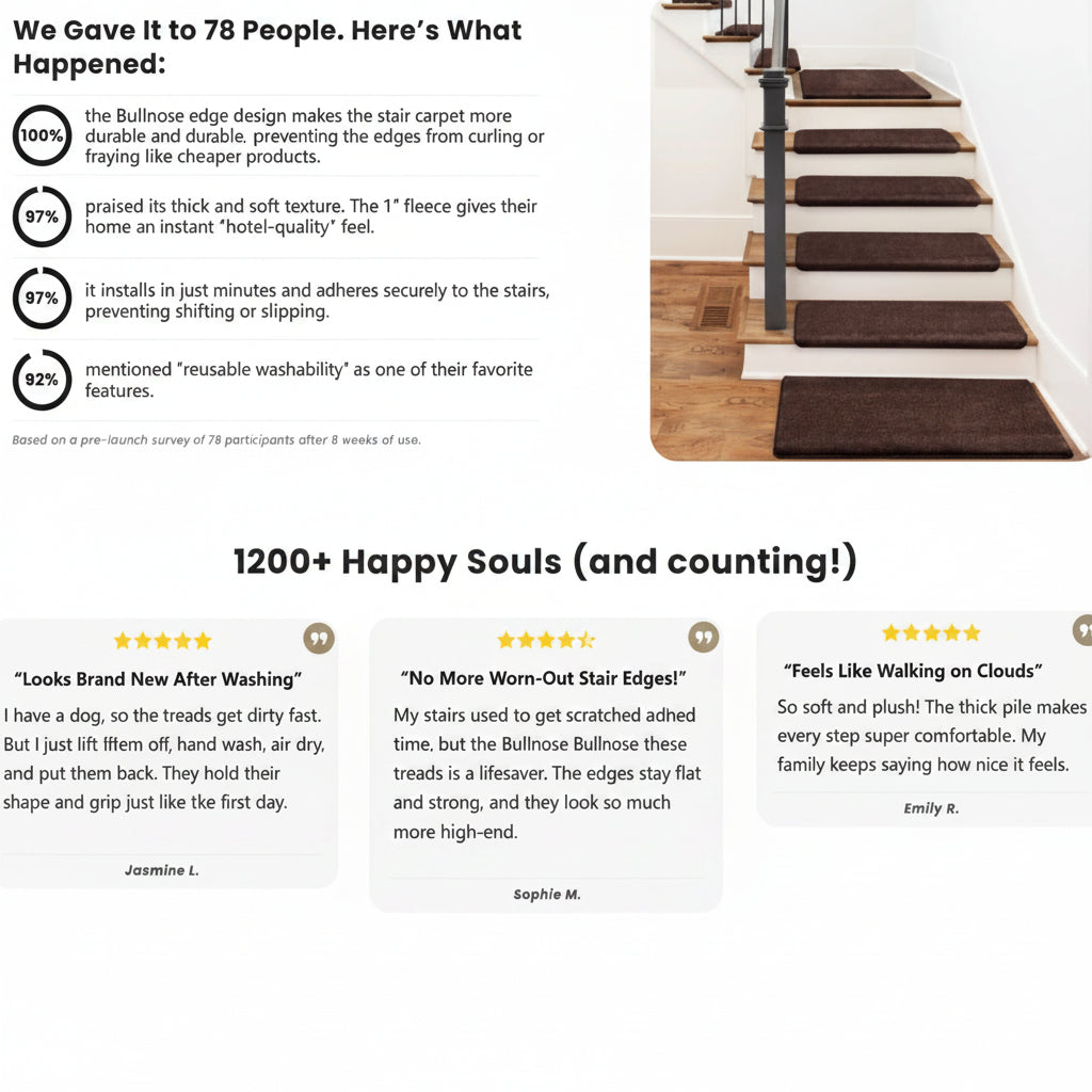 (New) Bullnose Carpet Stair Treads